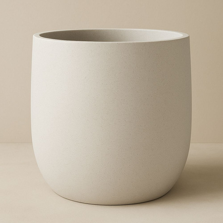 Donica ogrodowa Fero wys. 40 i 48 cm, kremowa, zestaw