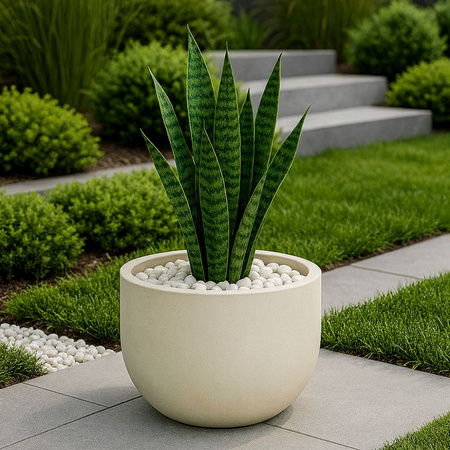 Donica ogrodowa Luna wys. 42x60 cm, kremowy