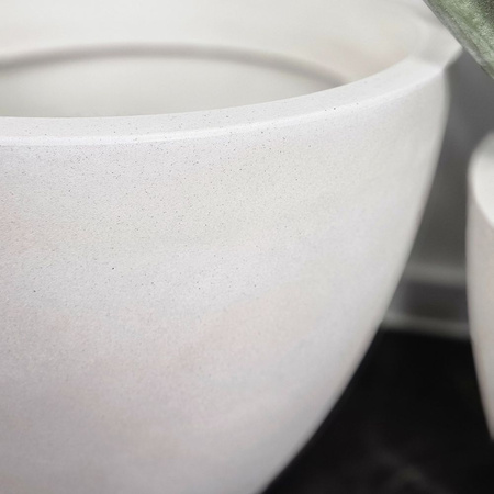 Donica do salonu Aria wys. 32 i 40 cm, kremowa, zestaw