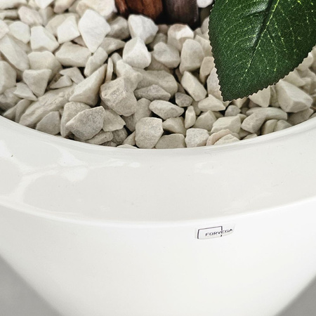 Wysoka donica okrągła z włókna szklanego Tulip wys. 62 cm średnica 32 cm, czarna