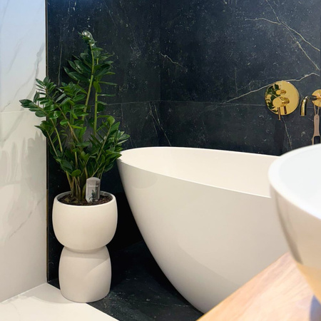 Donica ogrodowa Duala wys. 41x30 cm, kremowa