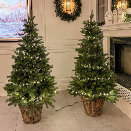 Choinka sztuczna w doniczce Świerk Norweski 110 cm 100% PE bardzo gęsta