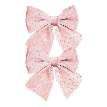 Ozdoba świąteczna welurowe Różowe Kokardy 15x15 cm, zestaw 2 szt.