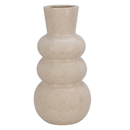 Wazon ceramiczny Bubble wys.25x13 cm, beżowy