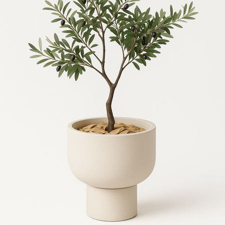 Donica na nóżce Mono wys. 43x40 cm, kremowa