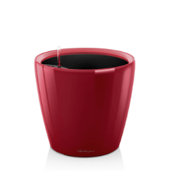 Mała okrągła doniczka Lechuza Classico 20 cm, czerwona