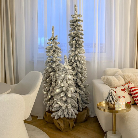 Choinka sztuczna Slim ośnieżona w doniczce 80 cm