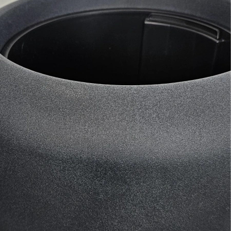 Donica okrągła Ambiente wys. 30 i 45 cm z wkładem, ciemny grafit, zestaw