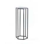 Metalowy kwietnik w stylu glamour Glam 70 cm, czarny