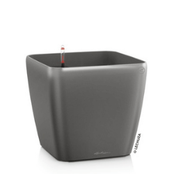 Niska doniczka kwadratowa Lechuza Quadro 26 cm, antracyt