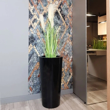 Sztuczna trawa pampasowa kremowa 104 cm dekoracyjna w doniczce