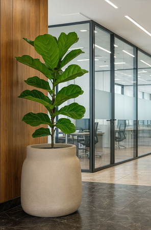 Donica na taras Bolsa wys. 38x40 cm, brązowa