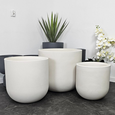 Donica ogrodowa Fero wys. 40x40 cm, kremowa