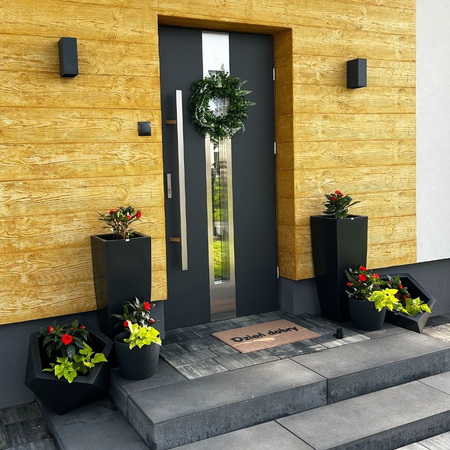 Donica wysoka Juno 75 cm z półką, antracyt