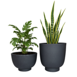 Donica na taras Vivo wys. 26 i 40 cm, antracyt, zestaw