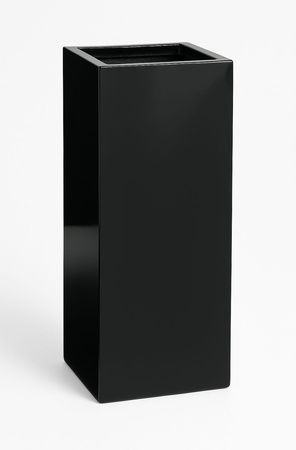 Wysoka donica w połysku Pillar wys. 70 x 34 cm, czarna