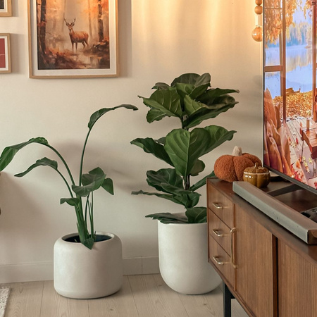 Donica ogrodowa Fero wys. 40x40 cm, kremowa