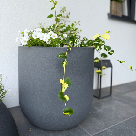 Donica ogrodowa Fero wys. 40 i 48 cm, kremowa, zestaw