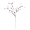 Ozdoba świąteczna biała Gałązka z perełkami 27x18 cm