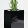 Donica prostokątna kwadratowa z włókna szklanego Pillar wys. 85 x 41 cm, czarna