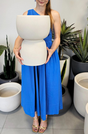 Donica ogrodowa Duala wys. 41x30 cm, kremowa