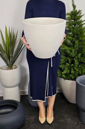 Donica do salonu Aria wys. 32x38 cm, kremowa