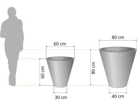 Donica duża okrągła Mercury 60 cm, antracyt