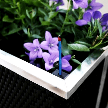 Donica technorattanowa z nawodnieniem i ociepleniem 95x43 cm wykończenie metalowe, miodowy