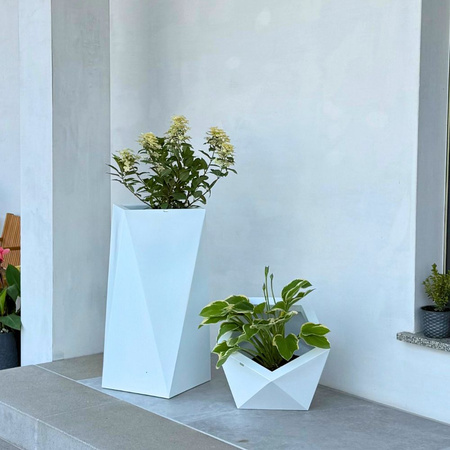 Donica asymetryczna Dione 43 cm, biała