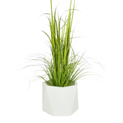 Geometryczna duża donica Ceres 30 cm, biała