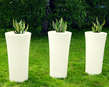 Wysoka donica okrągła Parga 125 cm, antracyt