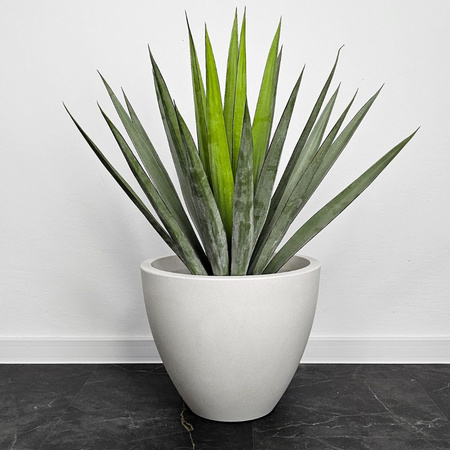 Donica do salonu Aria wys. 32 i 40 cm, kremowa, zestaw