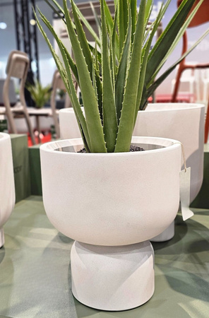 Donica na nóżce Molta wys. 43x40 cm, kremowa