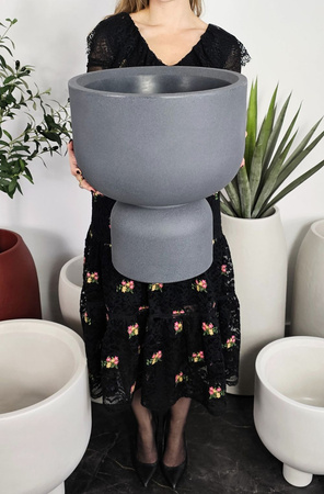 Donica na nóżce Molta wys. 43x40 cm, antracyt