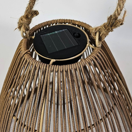 Lampa solarna boho Luna wys. 23x24 cm, brązowa