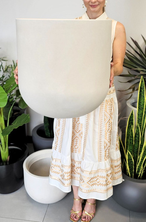 Donica ogrodowa Fero wys. 48x48 cm, kremowa