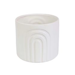 Doniczka ceramiczna biała Porta wys.13x15 cm