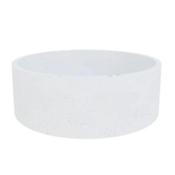 Okrągła donica betonowa Rondo wysokość 50 cm średnica 150 cm, biała