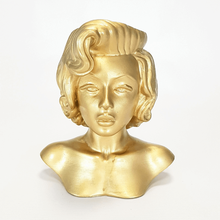 Ozdobna doniczka ceramiczna Marilyn Monroe, złoty