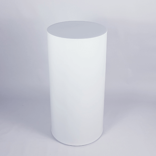 Stolik kolumna okrągły stojak Tubus 89x33 cm, biały