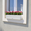Donica balkonowa rattanowa Lechuza Balconera Cottage 80 cm, biała